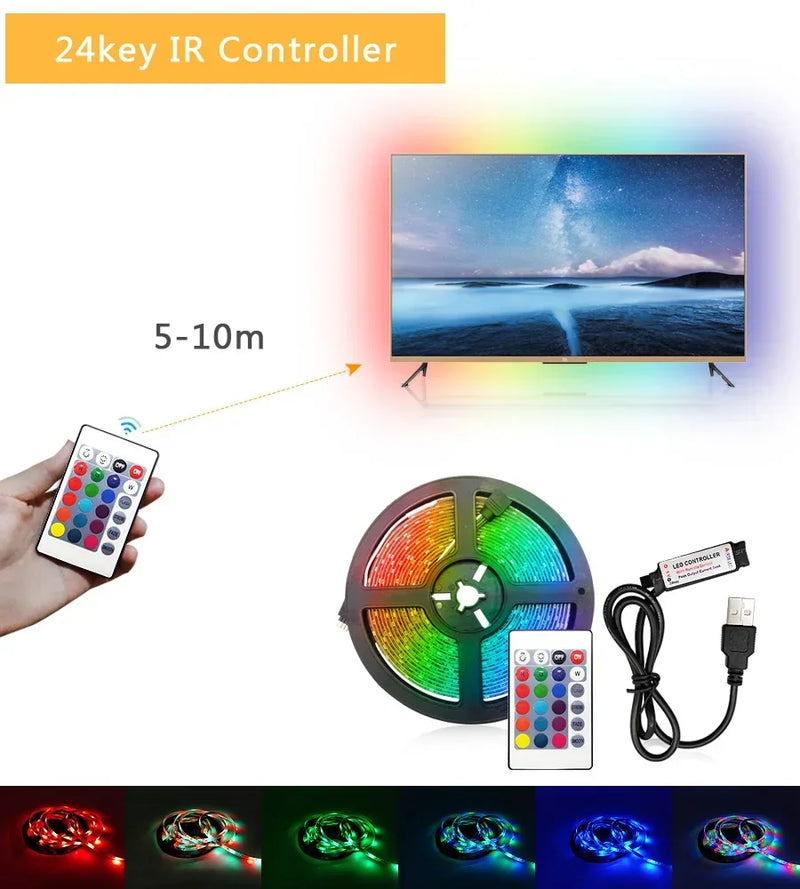 Fita Led inteligente - Smart Led Strip Light 5050 RGB USB 5V Bluetooth